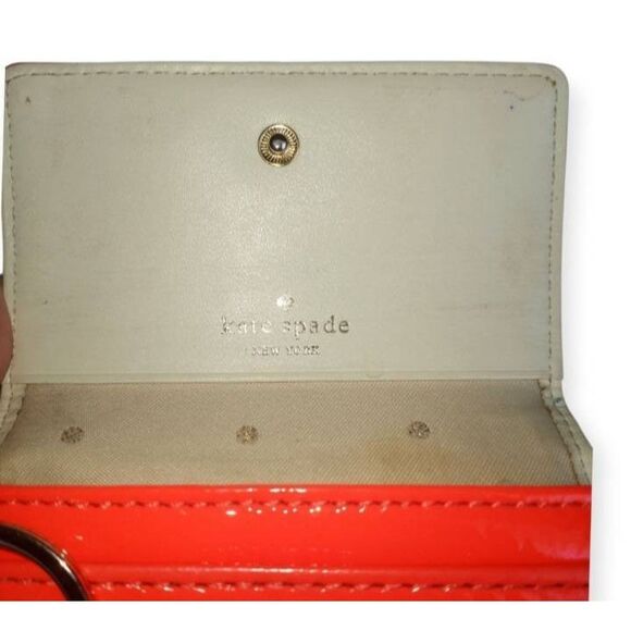 Kate Spade Vibrant Orange Glossy Wallet EUC. - Picture 4 of 8